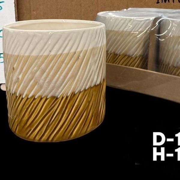 TEST CERAMICA T14CM *TRICOLOR OCRES*